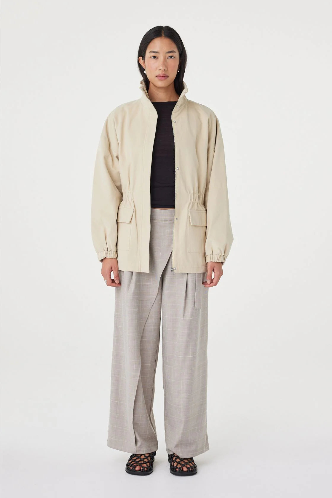 Arcaa Amari Jacket in Beige — meet the cozy, textured layer your capsule wardrobe has been begging for.