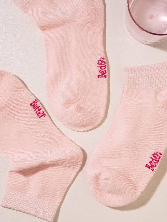Bed & Butter Seamless Bamboo Socks Crew Blush in Blush Pink — bamboo socks 2.0 is here! Made from premium bamboo, these socks will keep your feet comfy all day long.
