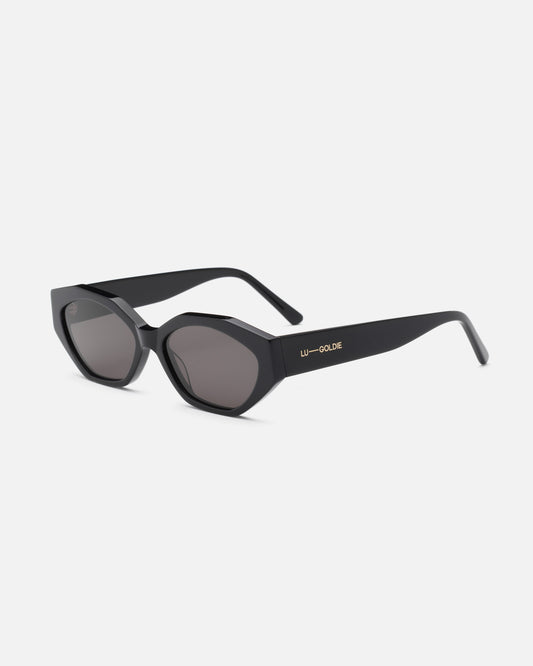 Lu Goldie - Eliana Sunglasses in Black — these honeys are the sunnies equivalent of spending an hour and a half doing no-makeup-makeup and woke-up-like-this hair.