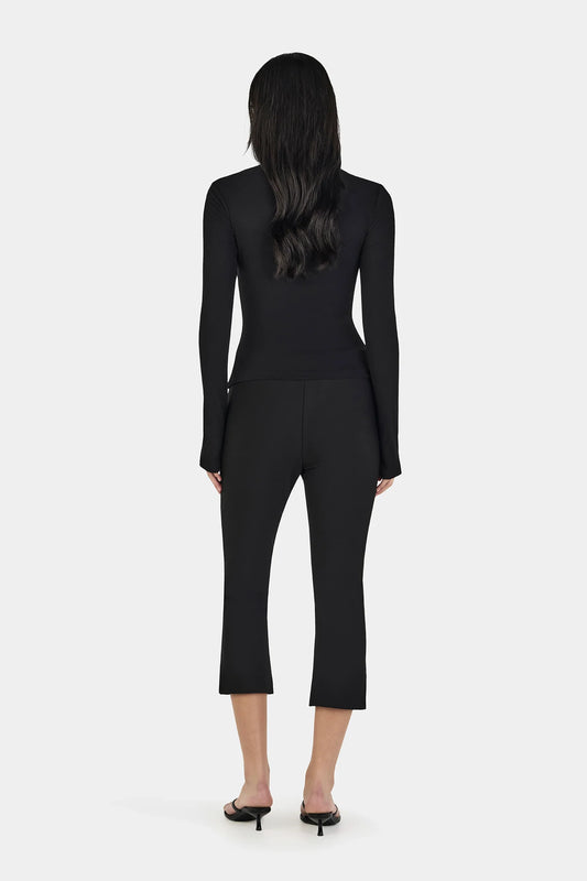 Ownley Nina Cardi Top in Black — the Nina Cardigan Top by Ownley in Black is a longsleeve top silhouette.
