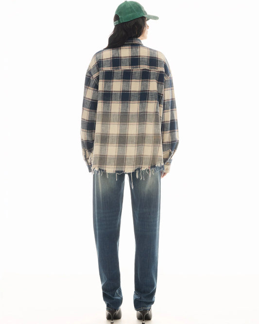 The Tales Cutaway Bleached Flannel Shirt, product photo.
