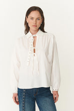 Luma Organic Eyelet Blouse Bone