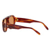 Side view of the Havana sunglasses showing the tortoiseshell-style temples and brown lenses.