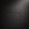 Close-up of a black textured case embossed with the 180EYEWEAR logo.