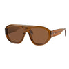 Three-quarter view of Whiskey aviator sunglasses showing the brown lenses, full-rim frame and tapered temples.