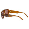 Side view of the Whiskey sunglasses showing the curved frame, brown lenses and slim temples.