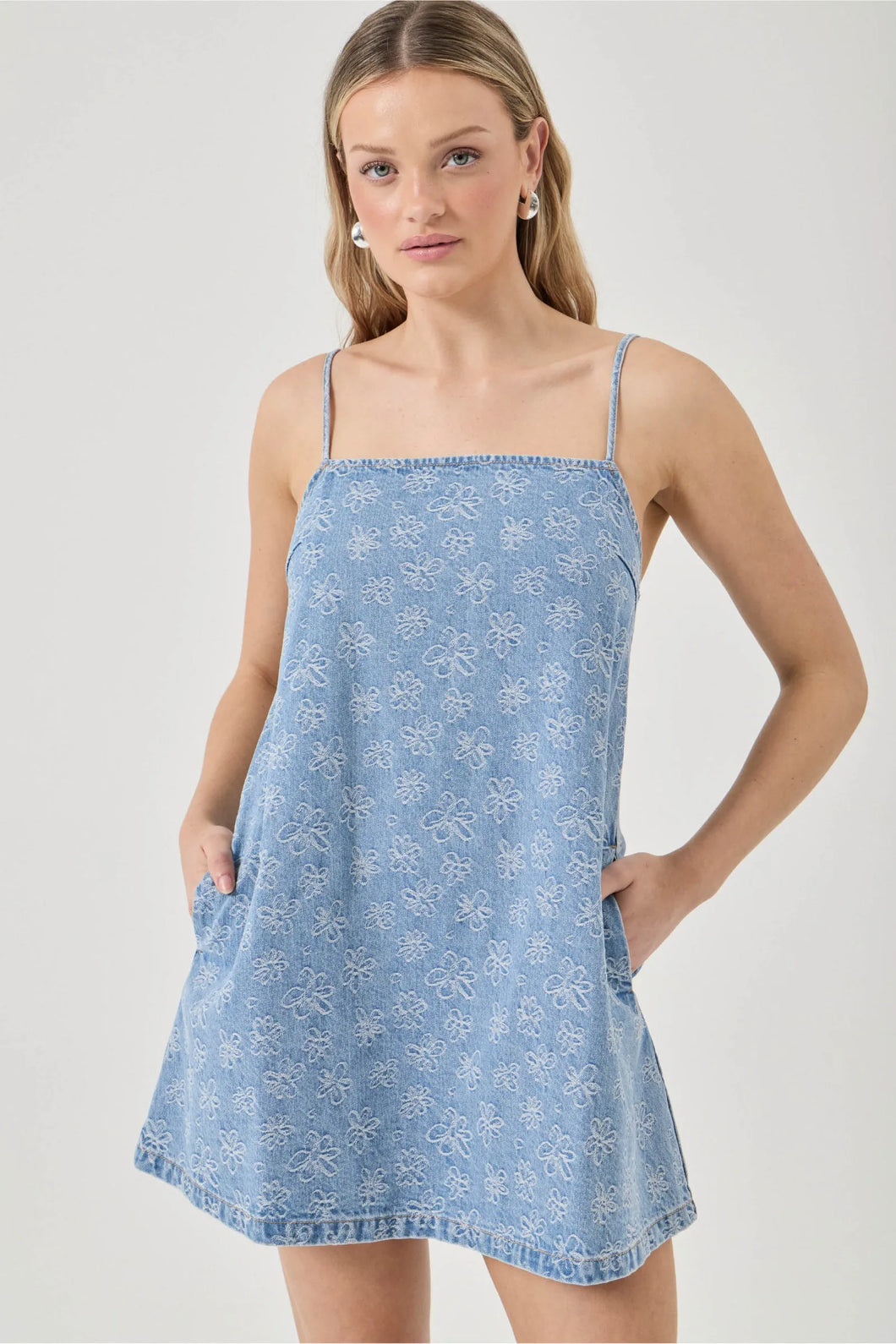 Rollas 'Indigo Flowers Cami Dress-  Indigo