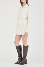 Friend Of Audrey 'The Boucle Zip Knit' - Cream