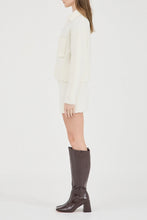Friend Of Audrey 'The Boucle Zip Knit' - Cream