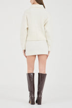 Friend Of Audrey 'The Boucle Zip Knit' - Cream