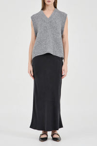 Friend Of Audrey 'The Fluffy Knit Vest' - Charcoal