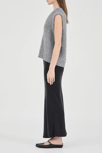 Friend Of Audrey 'The Fluffy Knit Vest' - Charcoal