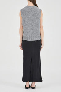 Friend Of Audrey 'The Fluffy Knit Vest' - Charcoal