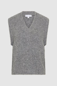Friend Of Audrey 'The Fluffy Knit Vest' - Charcoal