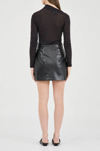 Friend Of Audrey 'The Jersey Stitch Semi Sheer Top' - Black