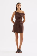 Nude Lucy 'Theo Linen Skirt' - Chocolate