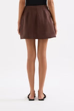 Nude Lucy 'Theo Linen Skirt' - Chocolate