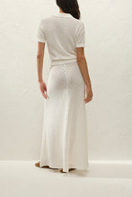 Lenna Polo Top - Pointelle Lace Vintage White