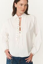 Luma Organic Eyelet Blouse Bone