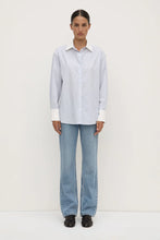 Assembly Label 'Alec Poplin Stripe Shirt' - Blue / White Stripe