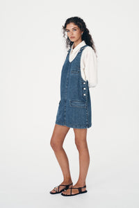 Rowie 'Franka Denim Mini Dress' - Classic Wash