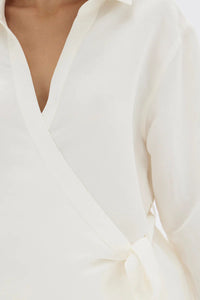Assembly Label 'Allegra Long Sleeve Wrap Shirt' - Cream
