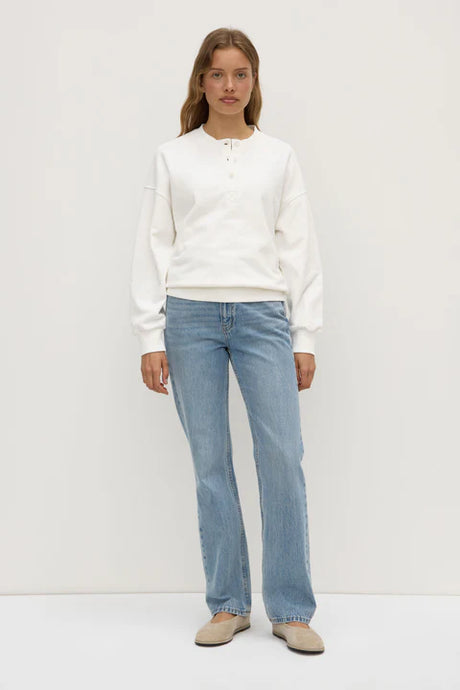 Assembly Label 'Anya Fleece Crew' - Antique White