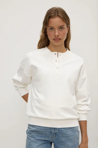 Assembly Label 'Anya Fleece Crew' - Antique White