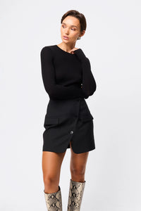 Mossman 'By Your Side Mini Skirt' - Black