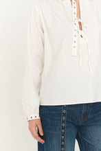 Luma Organic Eyelet Blouse Bone