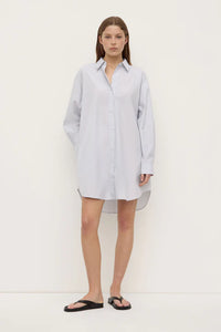 Assembly Label ' Cora Stripe Shirt Dress' - White/ Navy Stripe