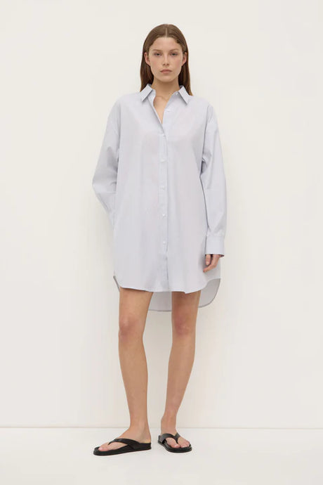 Assembly Label ' Cora Stripe Shirt Dress' - White/ Navy Stripe