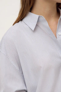 Assembly Label ' Cora Stripe Shirt Dress' - White/ Navy Stripe