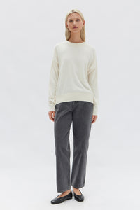 Assembly Label 'Cotton Cashmere Lounge Sweater' - Cream