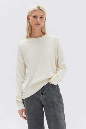 Assembly Label 'Cotton Cashmere Lounge Sweater' - Cream