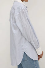 Assembly Label 'Alec Poplin Stripe Shirt' - Blue / White Stripe