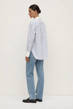 Assembly Label 'Alec Poplin Stripe Shirt' - Blue / White Stripe