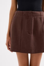 Nude Lucy 'Theo Linen Skirt' - Chocolate