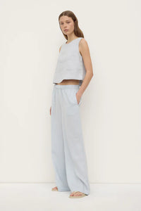Assembly Label 'Estelle Linen Top' - Cloud