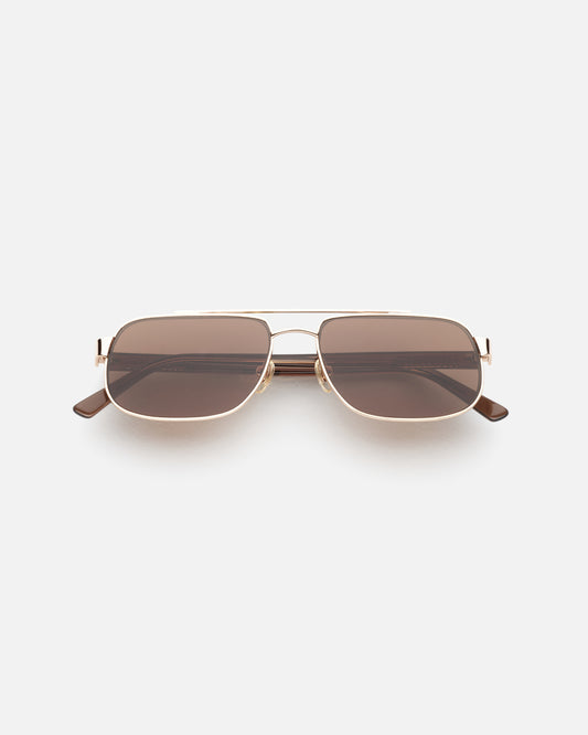 Lu Goldie 'Evangeline' Sunglasses - Coffee