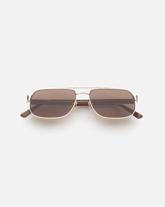 Lu Goldie 'Evangeline' Sunglasses - Coffee