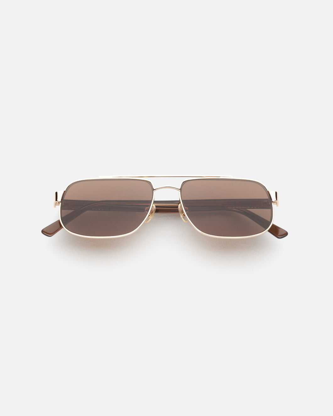 Lu Goldie 'Evangeline' Sunglasses - Coffee