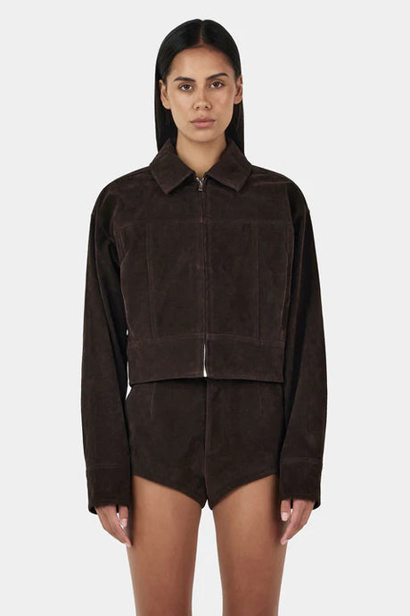 Ownley 'Gina Bomber Jacket' - Rum Raisin