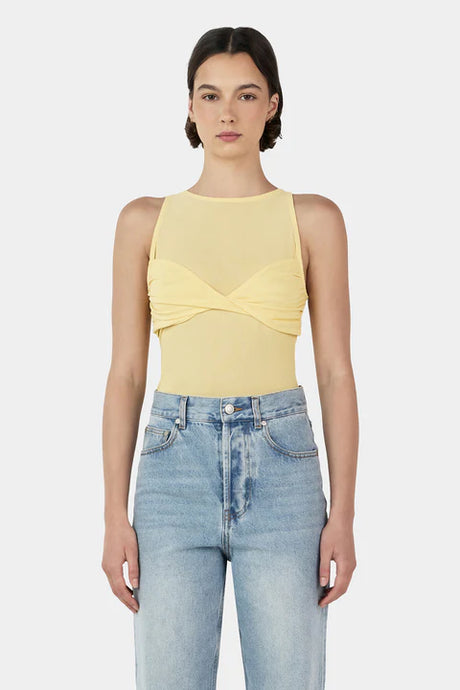 Ownley 'Halsey Mesh Top' - Lemon
