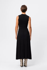 Mossman '  High Rise Midi Dress' - Black