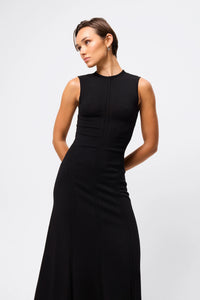 Mossman '  High Rise Midi Dress' - Black