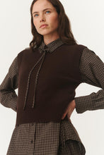 Quinn Merino Knit Vest Dark Cocoa