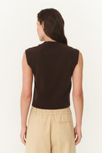 Quinn Merino Knit Vest Dark Cocoa