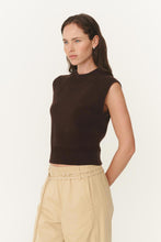 Quinn Merino Knit Vest Dark Cocoa