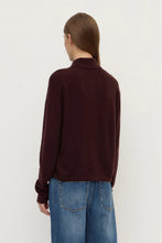 Knit Cardigan Dark Merlot